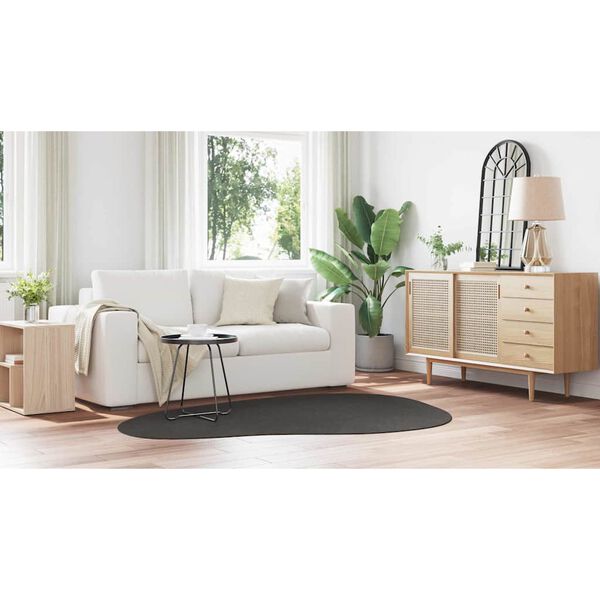 vidaXL Teppich HUARTE Anthrazit 140 x 200 cm Polyester