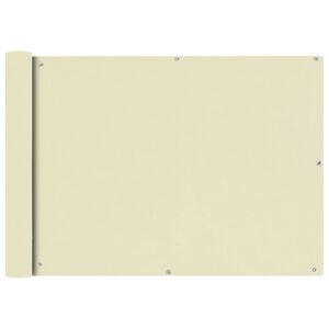 vidaXL Balkonsichtschutz Oxfordgewebe 75x600 cm Creme