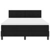 vidaXL Boxspringbett mit Matratze mit LED Schwarz 140 x 190 cm Stoff