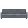 vidaXL 3-Sitzer-Sofa Dunkelgrau 180 cm Samt