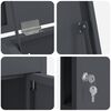 vidaXL Paketdrop-Box mit Speicher Anthrazit 44,5 x 29 x 110,5 cm Stahl
