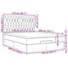 vidaXL Ottoman-Bett mit Matratze Creme 140x200 cm Stoff