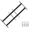 vidaXL Sicherheitsgitter f&uuml;r Fenster mit 2 Querstangen 3 stk. 43-74 cm