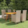 vidaXL 5-tlg. Garten-Essgruppe Beige