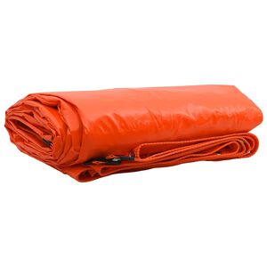 vidaXL Plane 650g / m&sup2; Orange 2 x 3 m Canvas mit PVC-Beschichtung