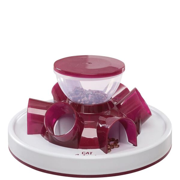 TRIXIE Strategiespiel f&uuml;r Katzen Tunnel Feeder Rot