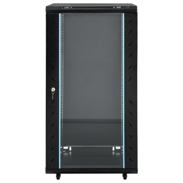vidaXL 22HE Netzwerkschrank mit Schwenkfüßen 19" IP20 60x60x120 cm