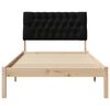 vidaXL Bettgestell mit gepolstertem Kopfteil Braun 100 x 200 cm