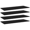 vidaXL B&uuml;cherregal-Bretter 4 Stk. Schwarz 100x40x1,5 cm Holzwerkstoff