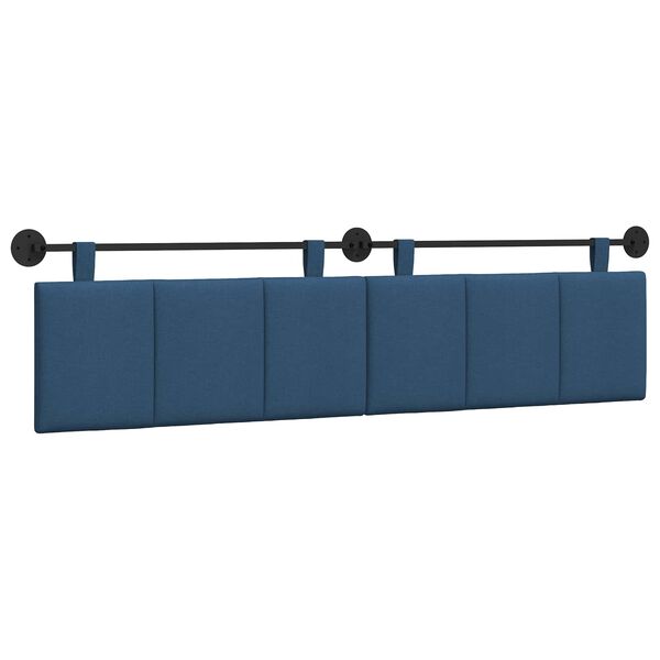 vidaXL H&auml;ngevorderseite Wandmontiert Blau 210 x 55 x 5 cm Stoff