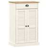 vidaXL Schuhschrank VIGO Wei&szlig; 60x35x96 cm Massivholz Kiefer