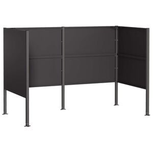 vidaXL M&uuml;lltonnen-Sichtschutz 167 x 85 x 113 cm Stahl Schwarz