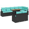 vidaXL Garten-Sofa-Set 9 stk. Schwarz Poly Rattan