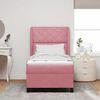 vidaXL Boxspringbett mit Matratze Rosa 200 x 90 cm Polyester