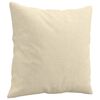 vidaXL 2-Sitzer-Sofa mit Zierkissen Creme 140 cm Stoff