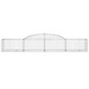vidaXL Gabione mit Hochbogen 300x50x40/60 cm Verzinktes Eisen