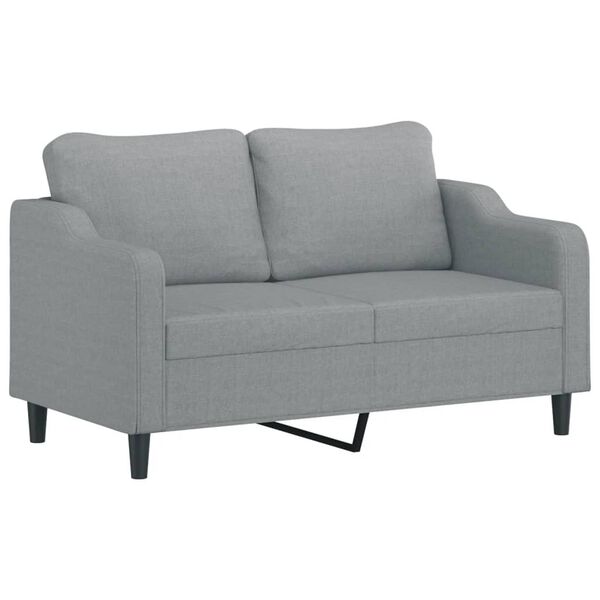 vidaXL 2-Sitzer-Sofa Hellgrau 140 cm Stoff