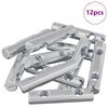 vidaXL Mutter 12 Stk. Zink-beschichtet 60 x 12 mm Eisen