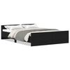 vidaXL Bettgestell ohne Matratze Schwarz Eichen-Optik 120x200 cm