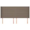 vidaXL Kopfteil mit Ohren Taupe 203x16x118/128 cm Stoff