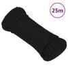 vidaXL Arbeitsseil Schwarz 4 mm 25 m Polyester