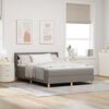 vidaXL Boxspringbett mit Matratze Taupe 200 x 140 cm Polyester
