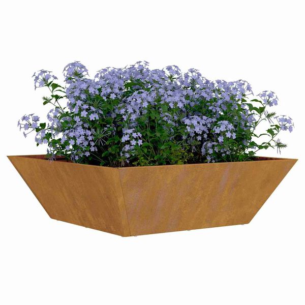 vidaXL Garten-Pflanzgef&auml;&szlig; 5 pcs Rostig 50 x 50 x 15 cm Wetterfeststahl