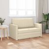 vidaXL Schlafsofa 110cm Creme Stoff