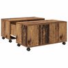 vidaXL Couchtisch mit Schubladen Altholz 75 x 75 x 38 cm Holzwerkstoff