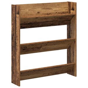 vidaXL Schuhregal Wandmontage Altholz-Optik 80x18x90 cm Holzwerkstoff