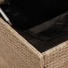 vidaXL Outdoor-Kissenbox Beige 100x55x55,5 cm Poly Rattan