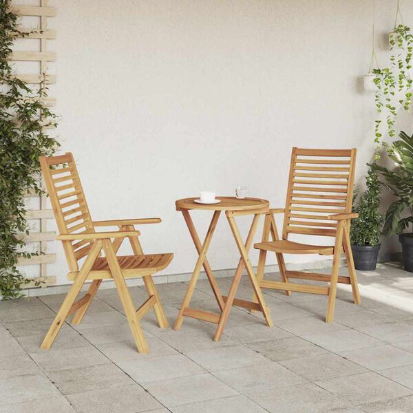 vidaXL Gartenst&uuml;hle 2 pcs Braun 52 x 64,5 x 108 cm Massivholz Akazie