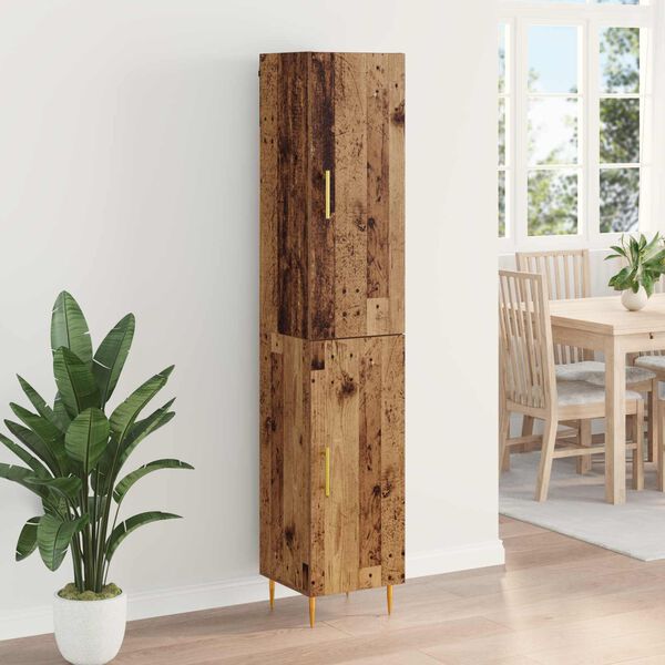 vidaXL Highboard 2 pcs Altholz Holzwerkstoff