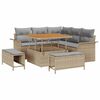 vidaXL Gartensofa-set mit Kissen 8 pcs Beige Poly-Rattan