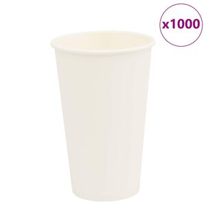 vidaXL Pappbecher 1000 Stk. 16oz 400ml Wei&szlig;