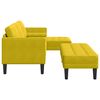vidaXL Sofa Set mit Kissen 2 pcs Gelb Polyester