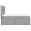 vidaXL Boxspringbett mit Matratze Hellgrau 140x200 cm Stoff