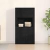 vidaXL Highboard Schwarz Eichen-Optik 80 x 33 x 150 cm Holzwerkstoff