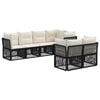 vidaXL Gartensofa-set 7 stk. 7-Sitzanzahl Schwarz Poly-Rattan