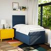 vidaXL Boxspringbett mit Matratze Blau 80x200 cm Stoff
