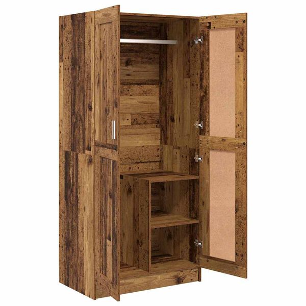 vidaXL Kleiderschrank Altholz 82,5 x 51,5 x 180 cm Holzwerkstoff