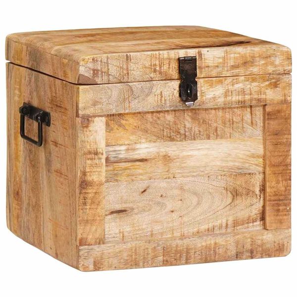 vidaXL Aufbewahrungsbox mit Speicher Braun Massivholz Mango