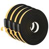 vidaXL Selbstklebendes Schaumstoffband 4 pcs Schwarz 15mm x 5m