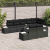 vidaXL Gartensofa-set mit Speicher Schwarz Poly Rattan