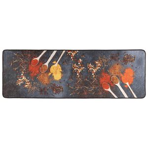 vidaXL K&uuml;chenteppich Mehrfarbig 60x180 cm Waschbar