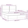 vidaXL Boxspringbett mit Matratze & LED Schwarz 160x200 cm Stoff