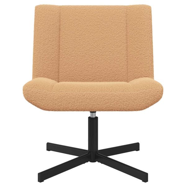 vidaXL Drehstuhl Beige 63 x 75 x 76 cm Schafsleder