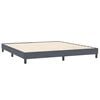 vidaXL Bettgestell ohne Matratze Dunkelgrau 200x220 cm Samt