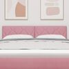 vidaXL LED Kopfteil Rosa 160 cm Kunstleder