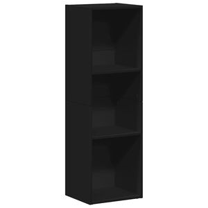 vidaXL B&uuml;cherregal/TV-Schrank Schwarz 36x30x114 cm Holzwerkstoff